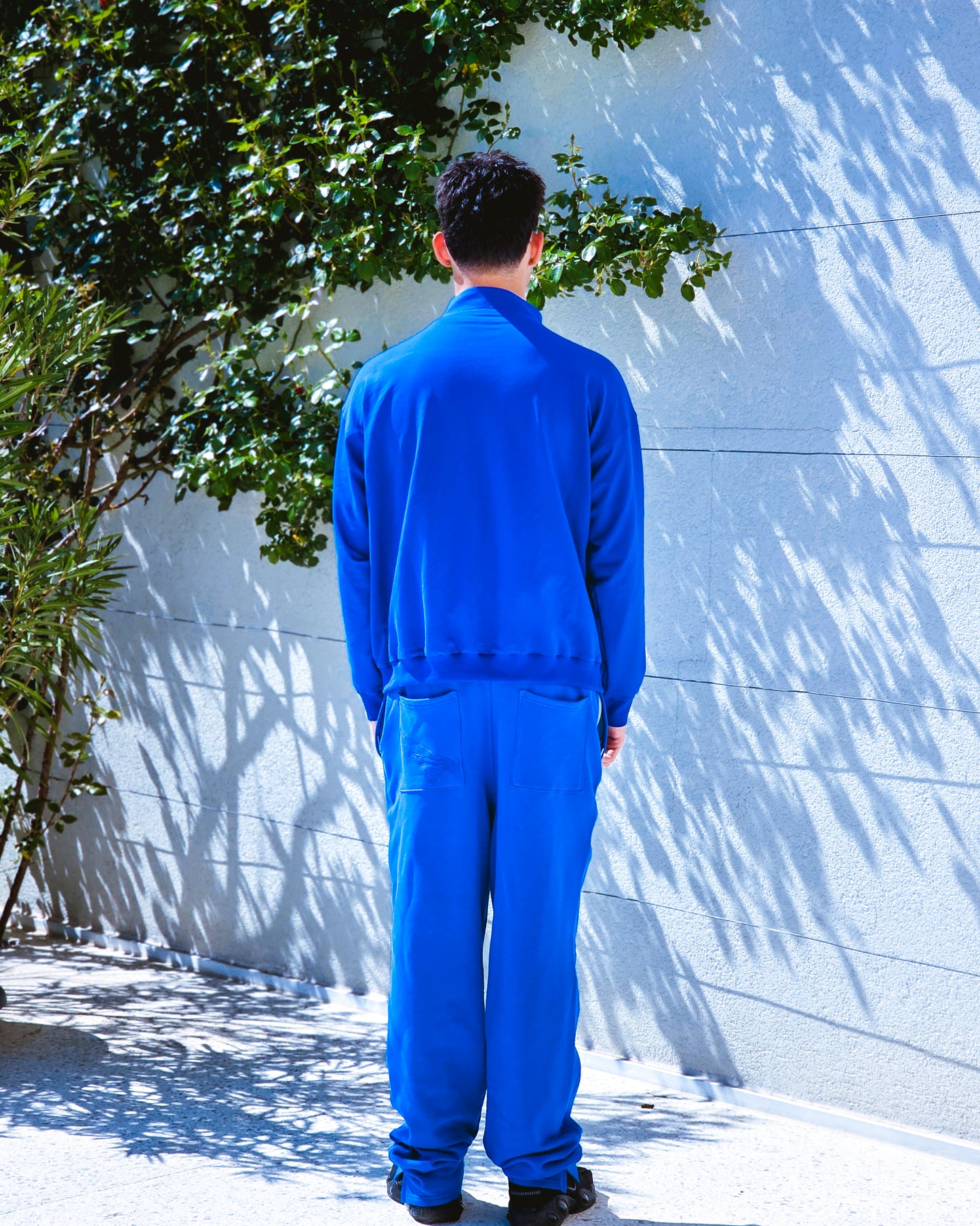 AUTHENTICUM CUFFED TRACK JACKET BLUE