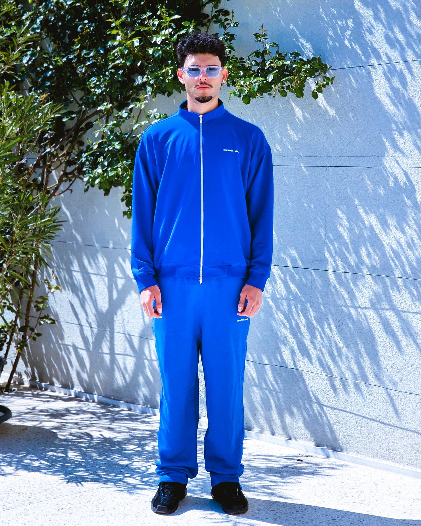 AUTHENTICUM CUFFED TRACK JACKET  BLUE