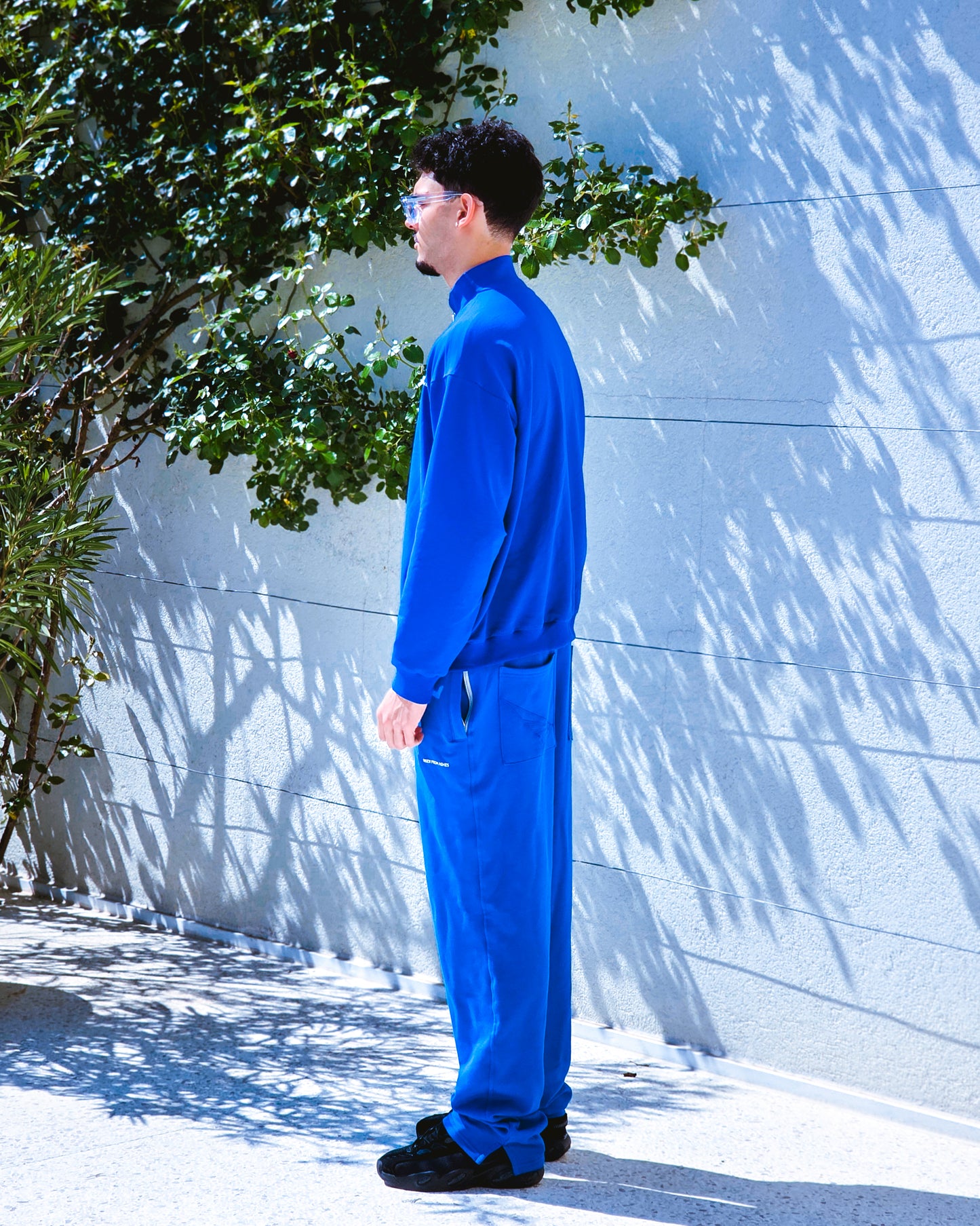AUTHENTICUM CUFFED TRACK JACKET  BLUE